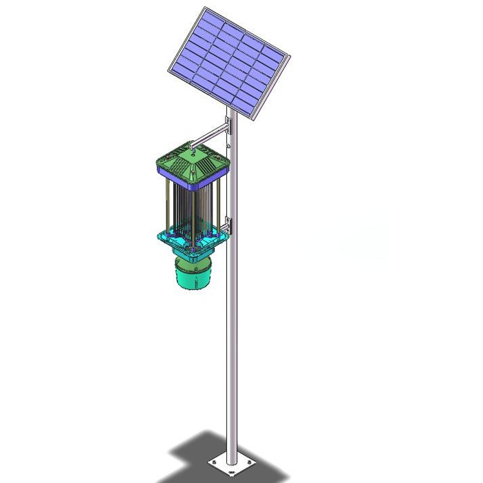 Trampa solar para insectos con vibración de frecuencia para control físico de plagas