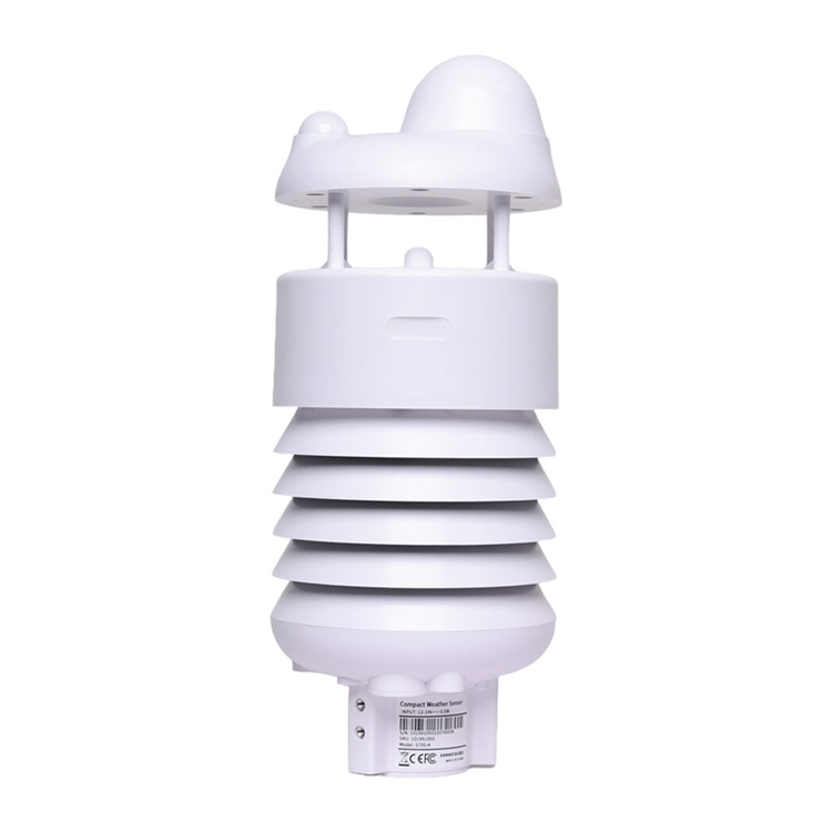 Sensor meteorológico compacto 7 en 1 con pluviómetro por radar | Sensor ultrasónico de estación meteorológica |  RS485 / SDI-12